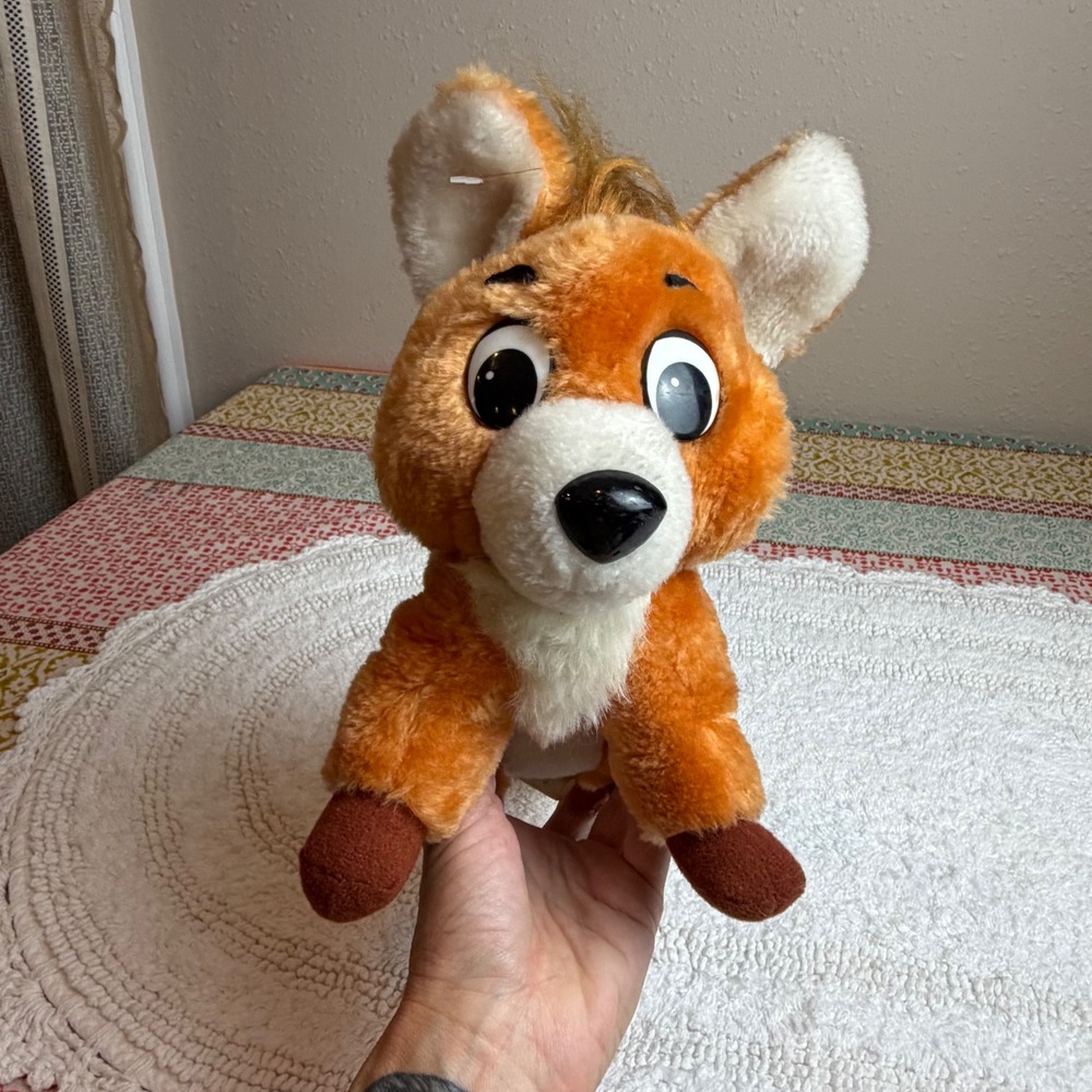 12" TOD Walt Disney California Stuffed Toys Plush The Fox and the Hound 80s RARE